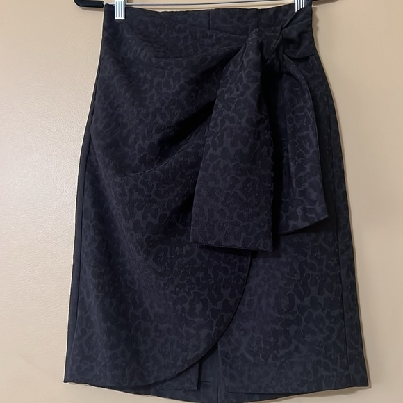 BCBGMaxAzria Black Wrap Skirt NWT - Picture 2 of 12